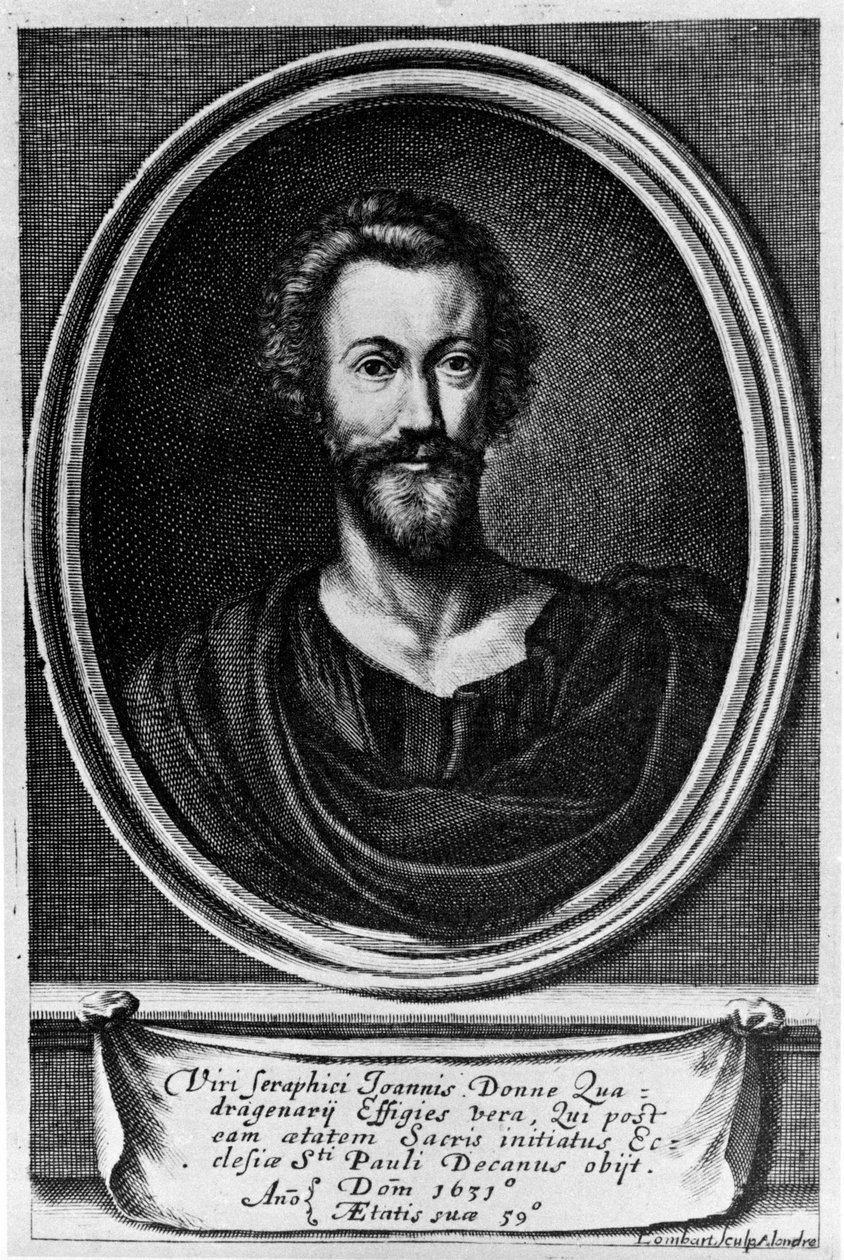 Englannin runoilijan John Donnen (1572-1631) muotokuva. tekijältä Unknown artist