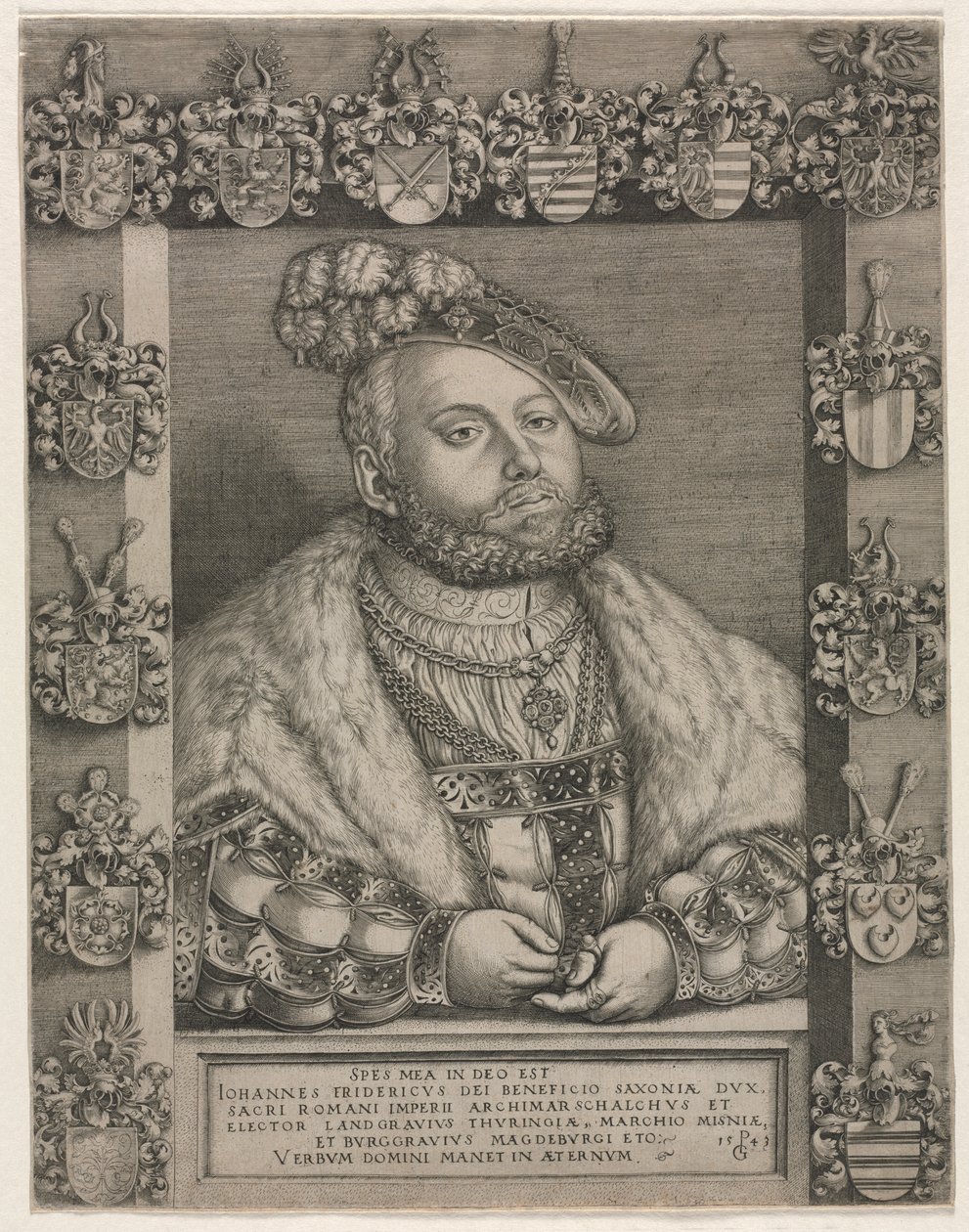 Retrat de Joan Frederic I, "El Magnànim", elector de Saxonyfinnish tekijältä Unknown artist