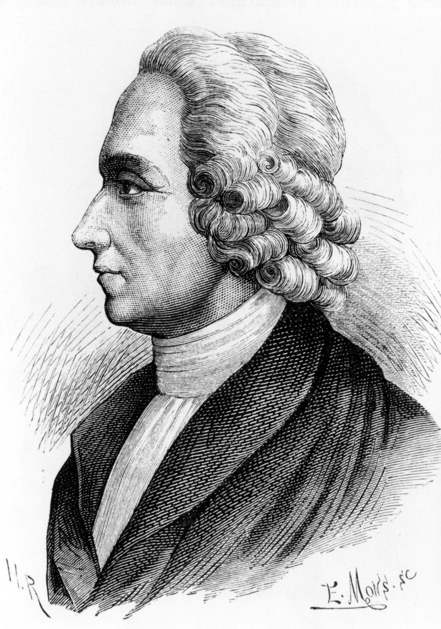 Muotokuva Joseph Priestleystä (1733 - 1804), brittiläisestä kemististä ja teologista. Kaiverrus 1800-luvulta. tekijältä Unknown artist