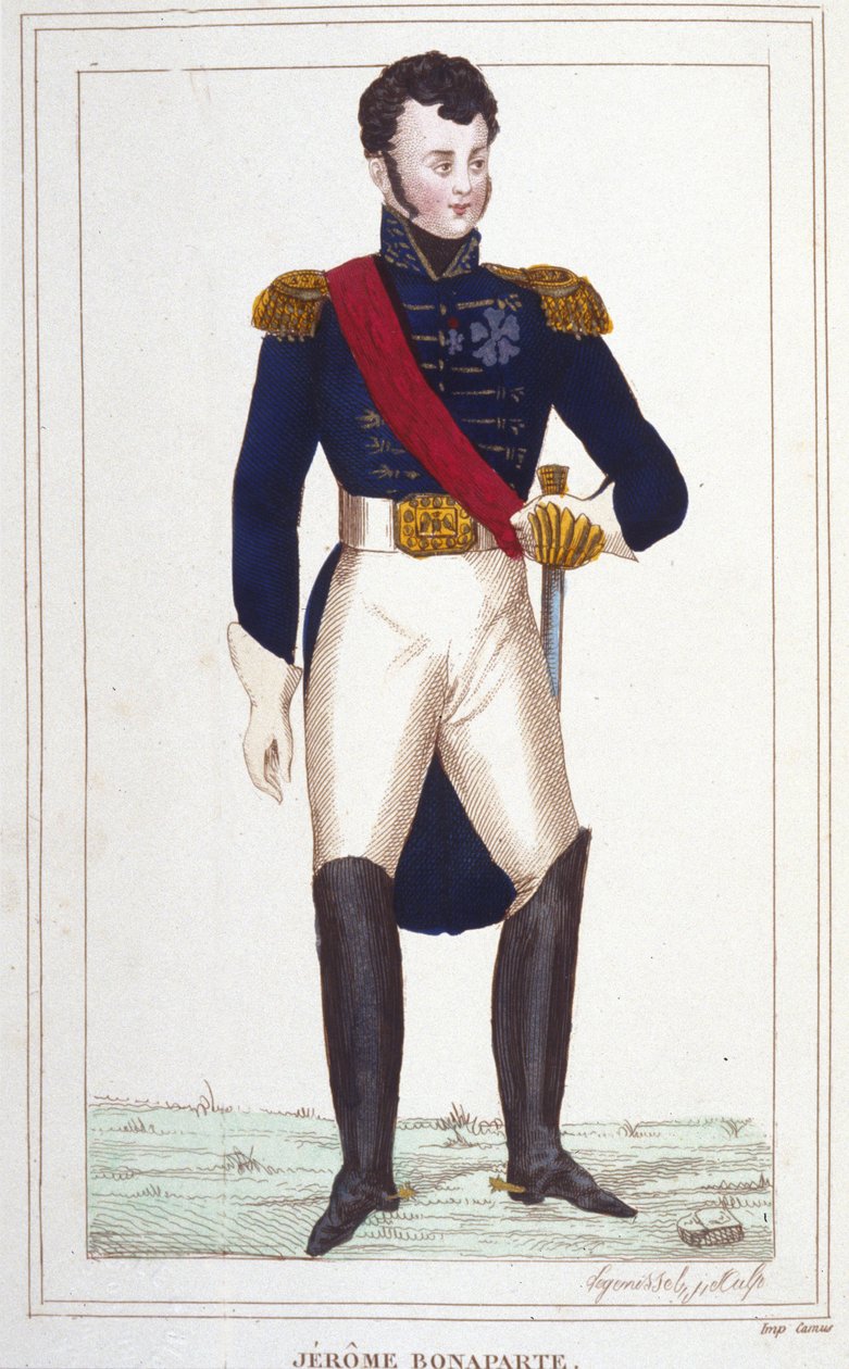 Jêrome Bonaparten muotokuva 1784-1860 kaiverrus vuodelta 1830 tekijältä Unknown artist