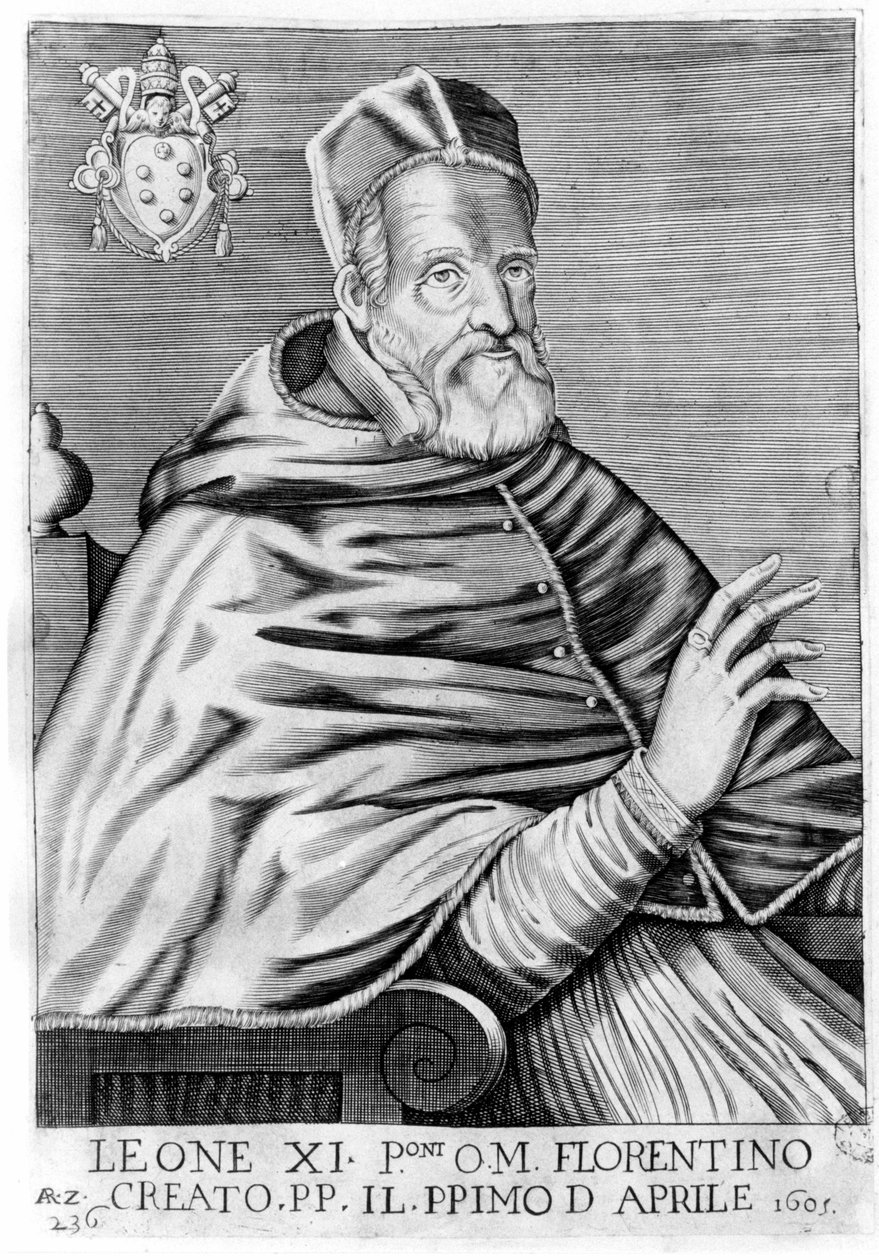 Muotokuva Leo XI:stä (Aleksanteri Medici) (1535 - 1605). tekijältä Unknown artist