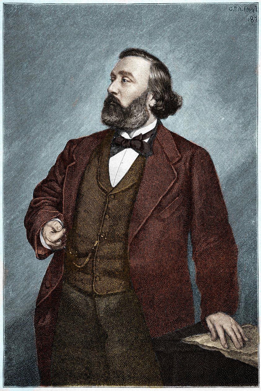 Ranskalaisen poliitikon Leon Gambettan (1838-1882) muotokuva. tekijältä Unknown artist