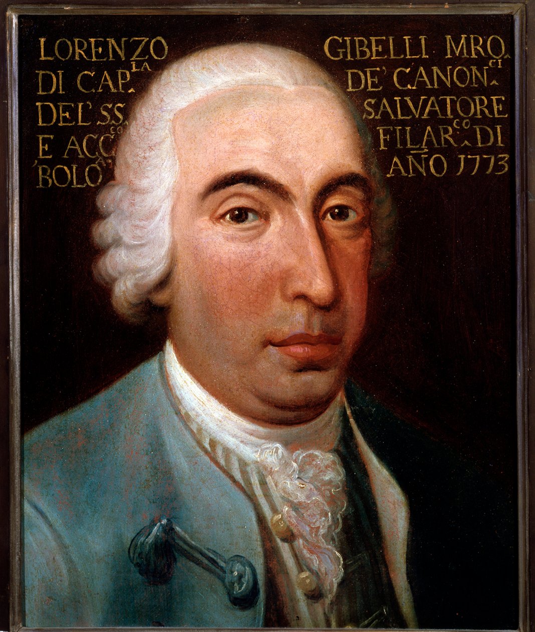Lorenzo Gibellin (1719-1812) muotokuva italialaisesta säveltäjästä, castrato (castrat) Anonyymi maalaus. 1773. Bologna, kansalaismusiikkibibliografinen museo. tekijältä Unknown artist