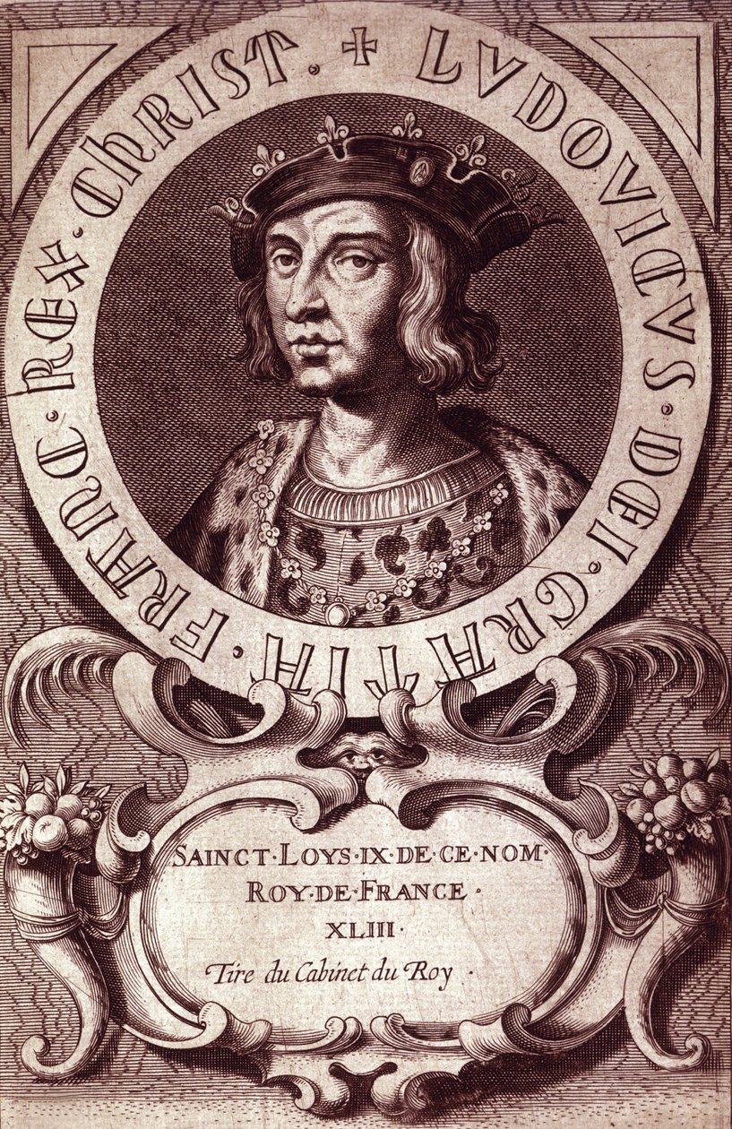 Ludvig IX:n tai Saint Louisin (1214-1270) muotokuva. tekijältä Unknown artist