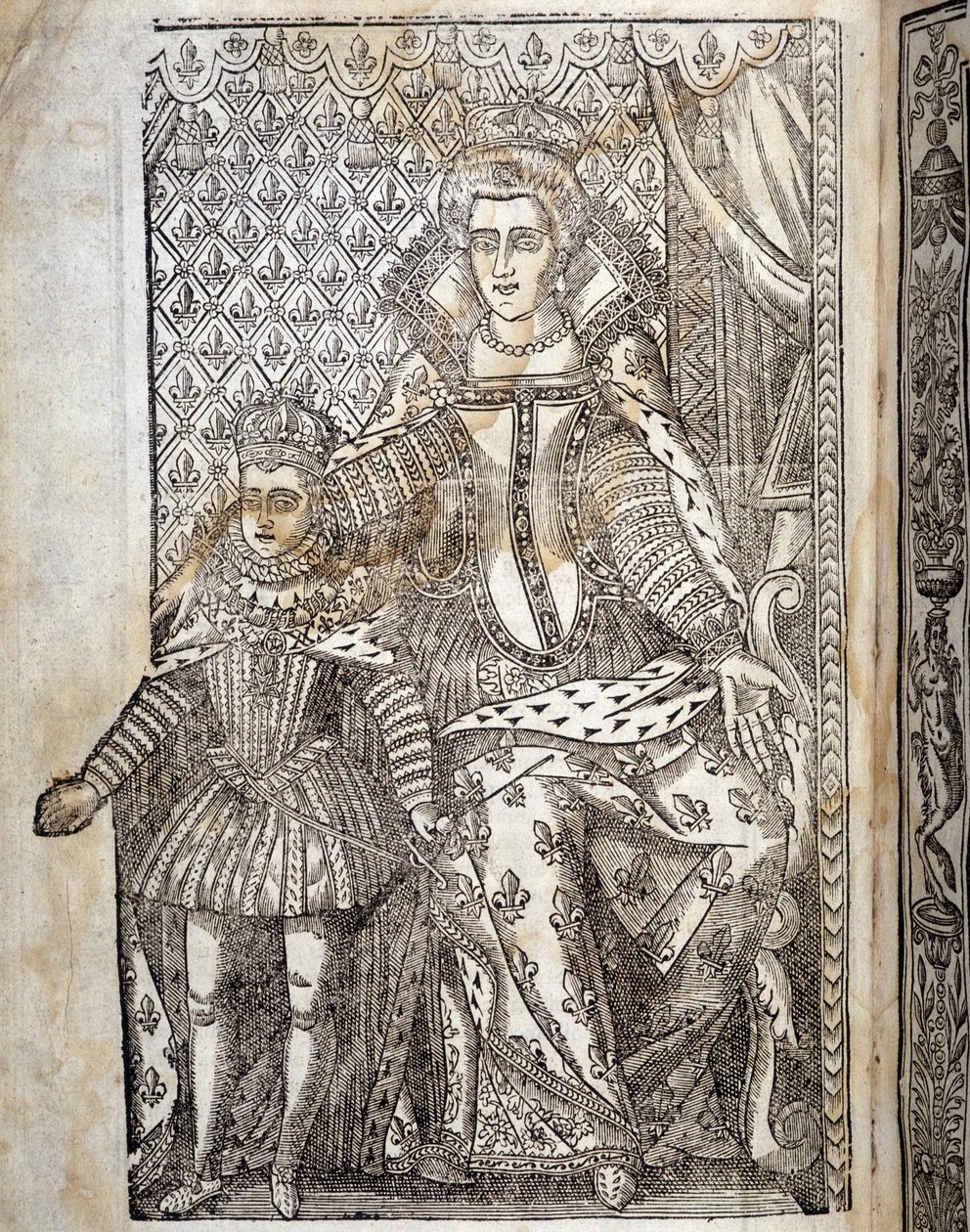 Ludvig XIII:n lapsen ja Marie de Medicin muotokuva. tekijältä Unknown artist