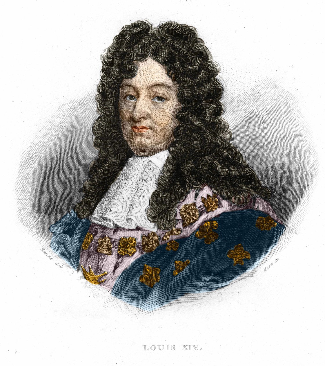 Ludvig XIV:n (1638 - 1715), Ranskan kuninkaan muotokuva. tekijältä Unknown artist