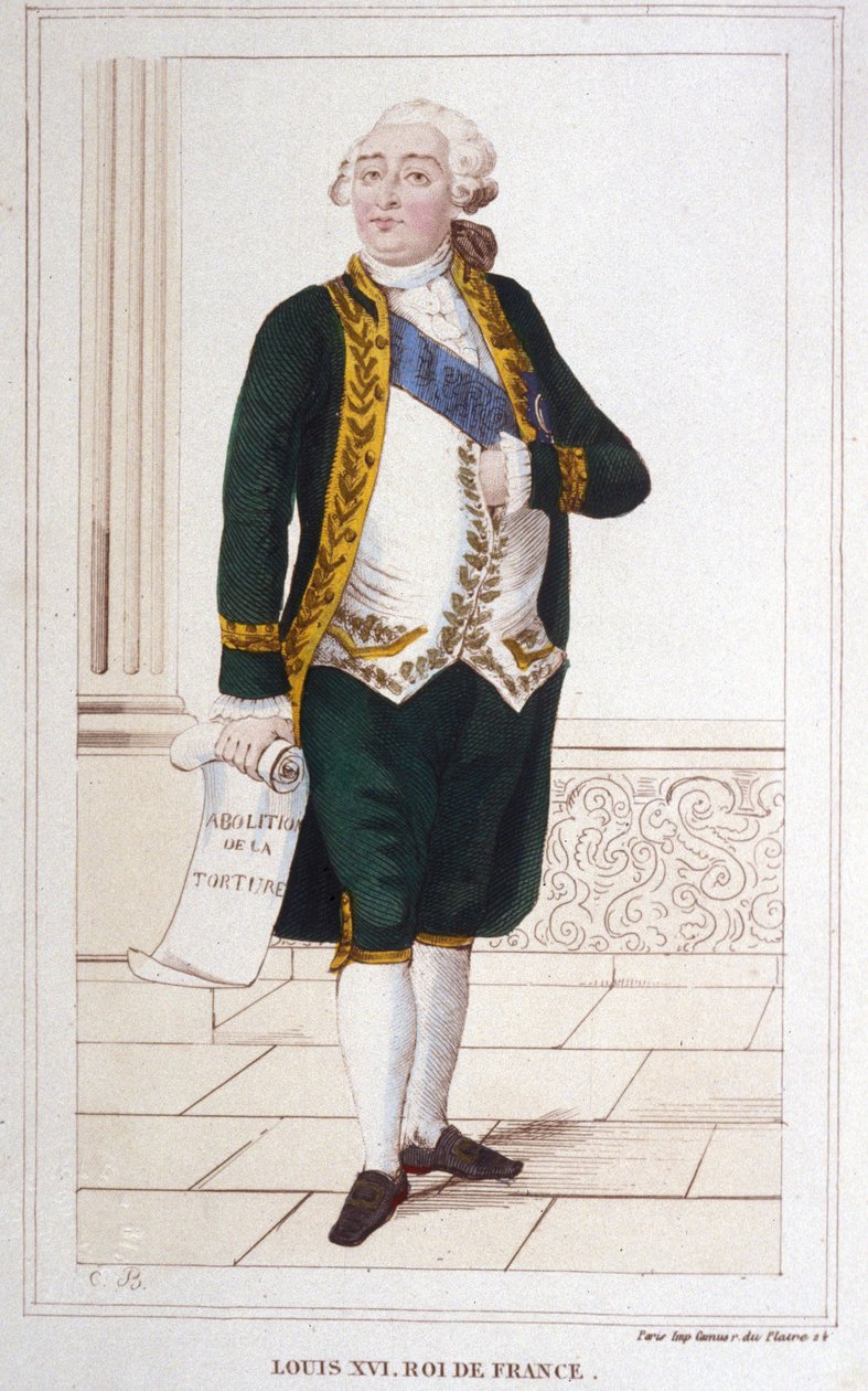 Ludvig XVI:n muotokuva (1754 - 1793) Kaiverrus vuodelta 1830 tekijältä Unknown artist