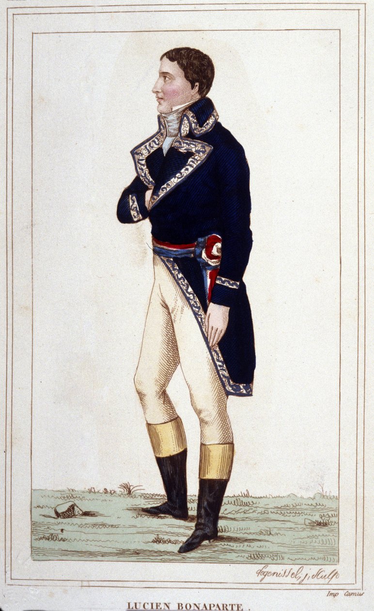 Lucien Bonaparten muotokuva (1775-1840) kaiverrus vuodelta 1830 tekijältä Unknown artist