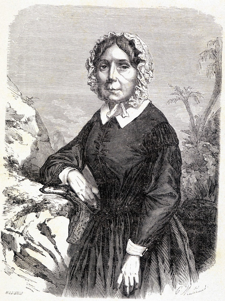 Madame Ida Pfeifferin (1798-1858), itävaltalaisen matkailijan muotokuva. tekijältä Unknown artist