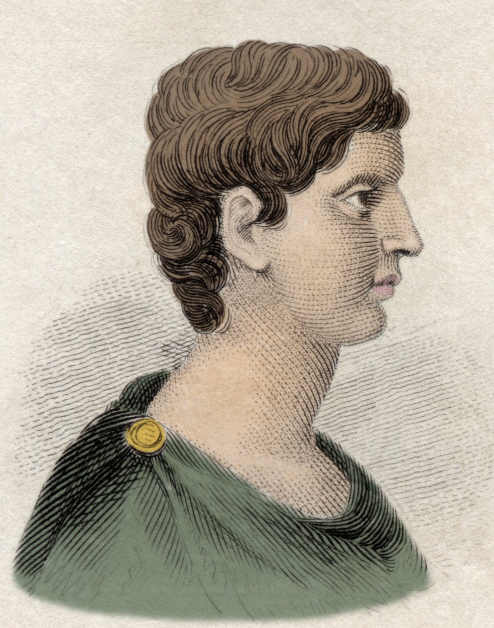Muotokuva Marc Antoinen (Marcus Antonius) kenraalista ja roomalaisesta valtiomiehestä (v. 83-30 eKr.). tekijältä Unknown artist