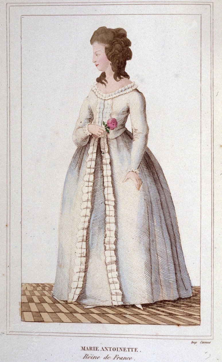 Muotokuva Marie Antoinettesta (1755-1793) kaiverrettu 1830 tekijältä Unknown artist