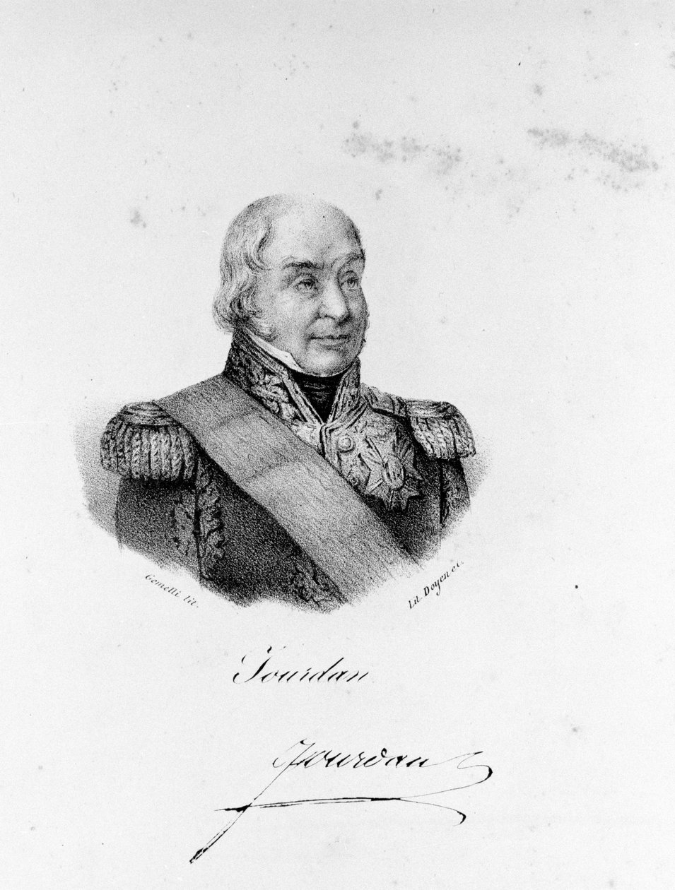 Marsalkka Jean Baptiste Jourdanin (1762 - 1833) muotokuva. tekijältä Unknown artist