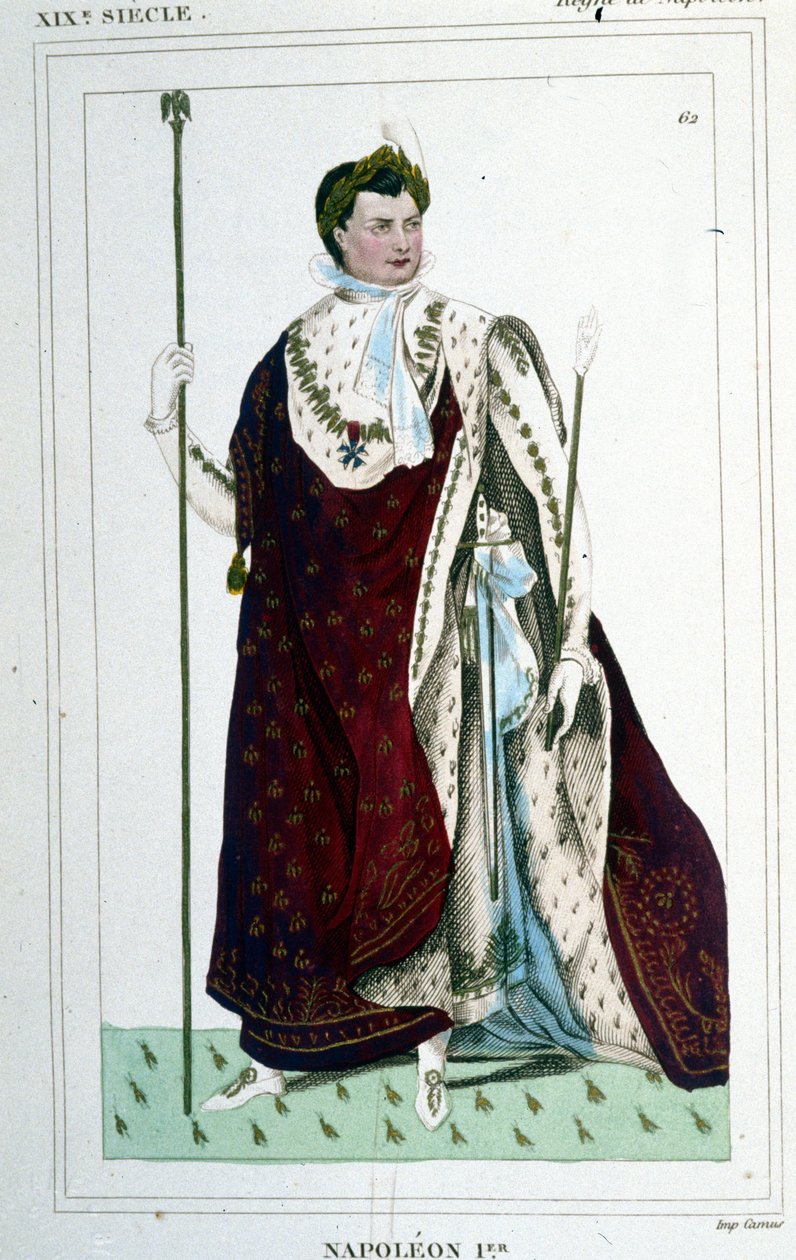 Napoleon I:n (1769 - 1821) muotokuva keisarin asussa. tekijältä Unknown artist