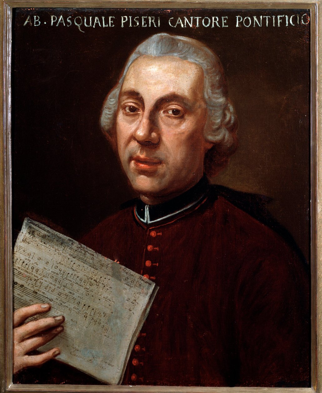 Pasquale Piserin (Pisari) (1725-1778) muotokuva italialaisesta säveltäjästä Anonyymi maalaus. 1700-luvun Bologna, kansalaismusiikkimuseo tekijältä Unknown artist