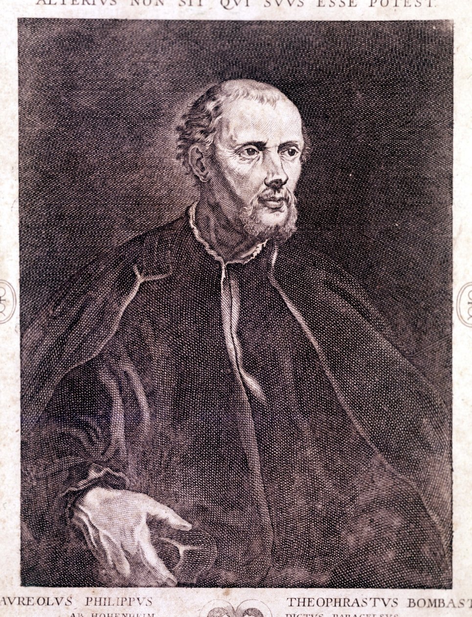 Muotokuva Philipp Aureolus Theophrastus Bombast von Hohenheim Paracelsuksesta tekijältä Unknown artist