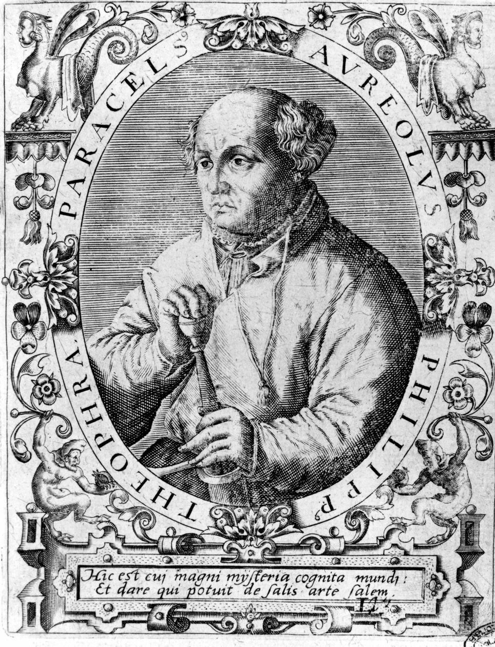 Muotokuva Philipp Aureolus Theophrastus Bombast von Hohenheim Paracelsuksesta tekijältä Unknown artist