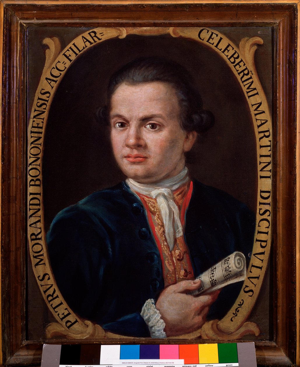 Pietro Morandin muotokuva, italialainen säveltäjä (maalaus tekijältä Unknown artist