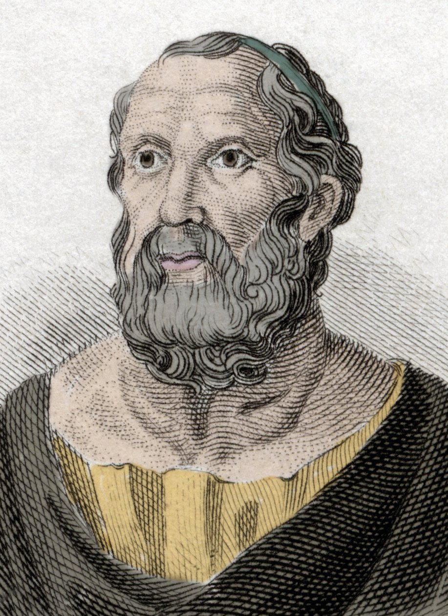 Muinaisen Kreikan filosofin Platonin (428-348 eKr.) muotokuva. tekijältä Unknown artist