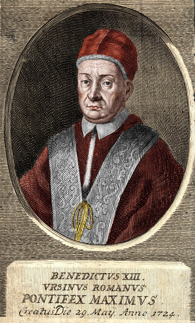 Muotokuva paavi Benedictus XIII:sta (Vincenzo Maria Orsini) (1649 - 1730), 243. paavi. tekijältä Unknown artist