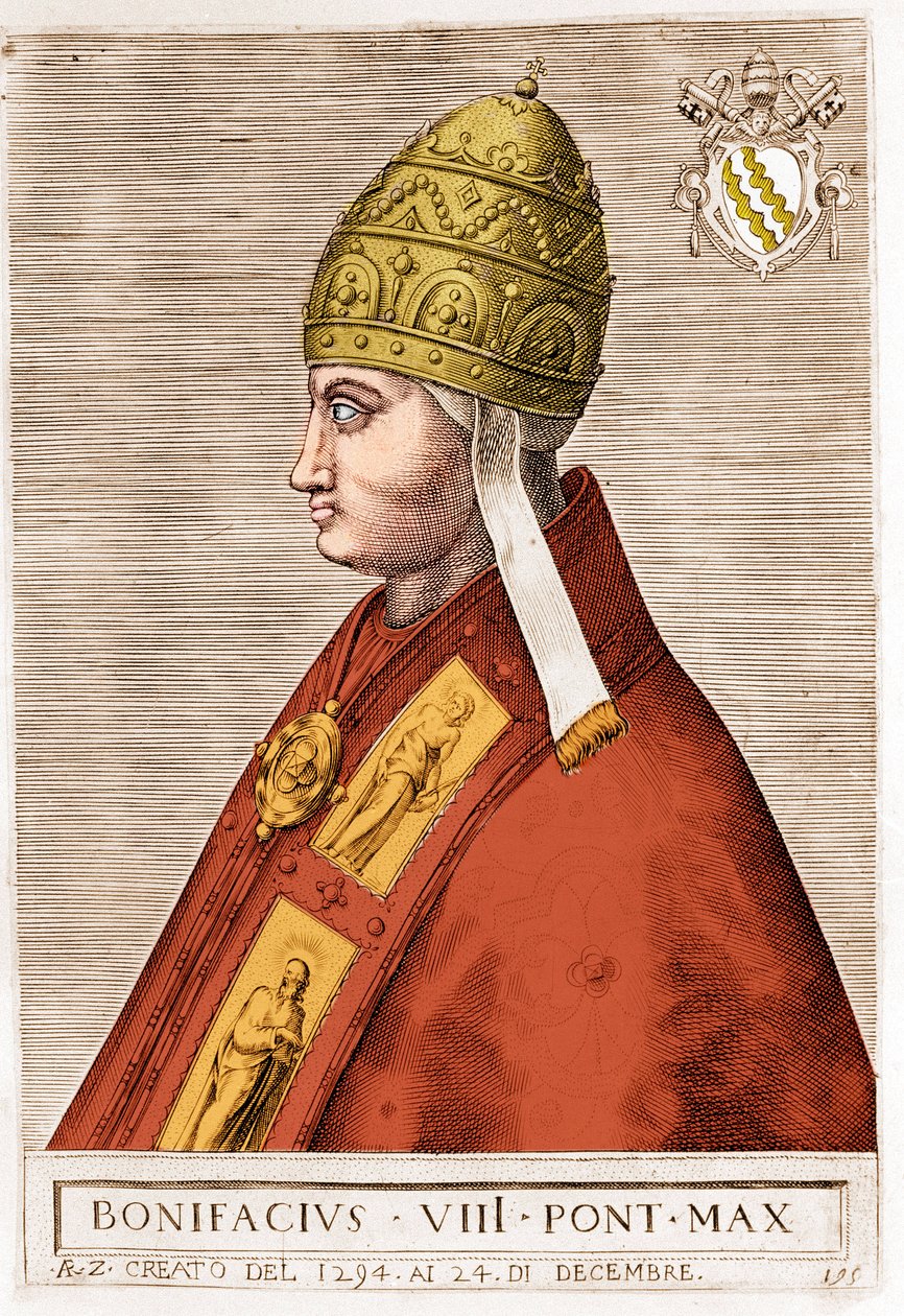 Paavi Bonifatius VIII:n muotokuva (Benedetto Caetani dit Boniface VIII tekijältä Unknown artist