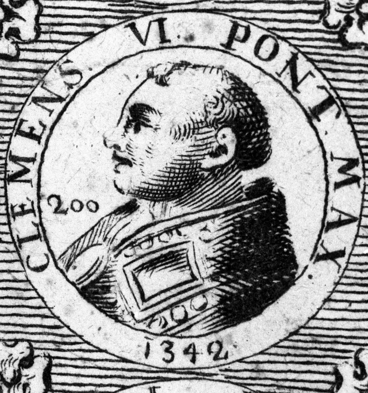 Paavi Klemens VI:n (1342-1352) muotokuva. tekijältä Unknown artist