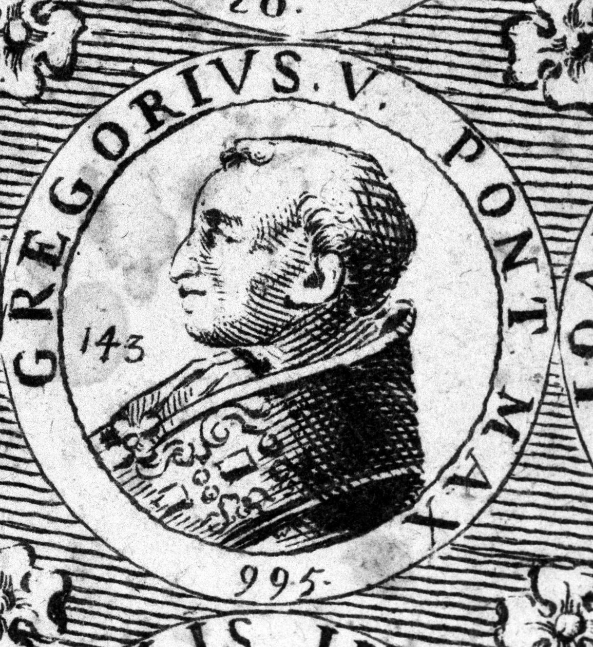 Paavi Gregoire V:n muotokuva (996-999). tekijältä Unknown artist