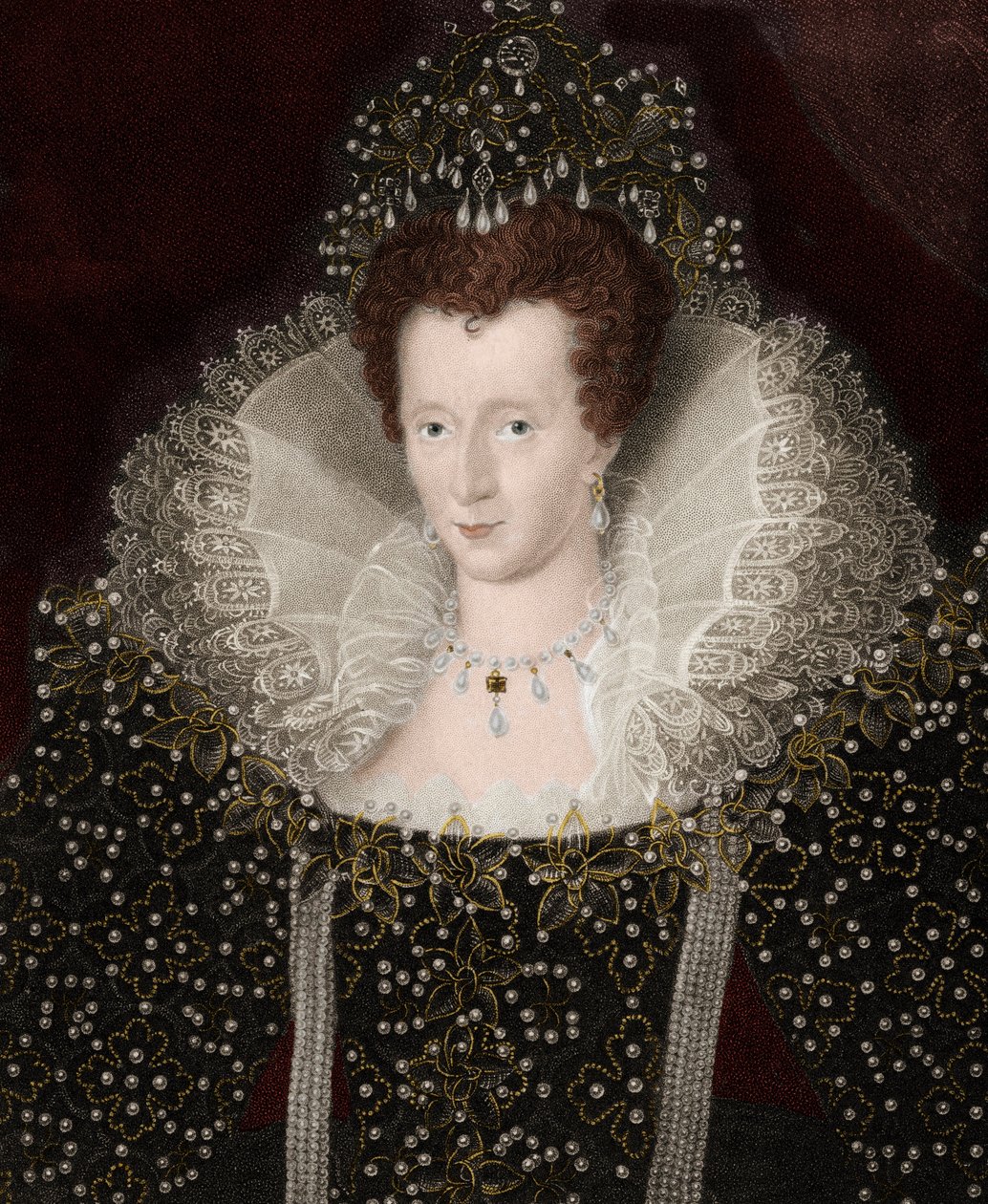 Englannin kuningatar Elizabeth Ieren (Elizabeth) muotokuva (1533-1603) Elizabeth I tekijältä Unknown artist
