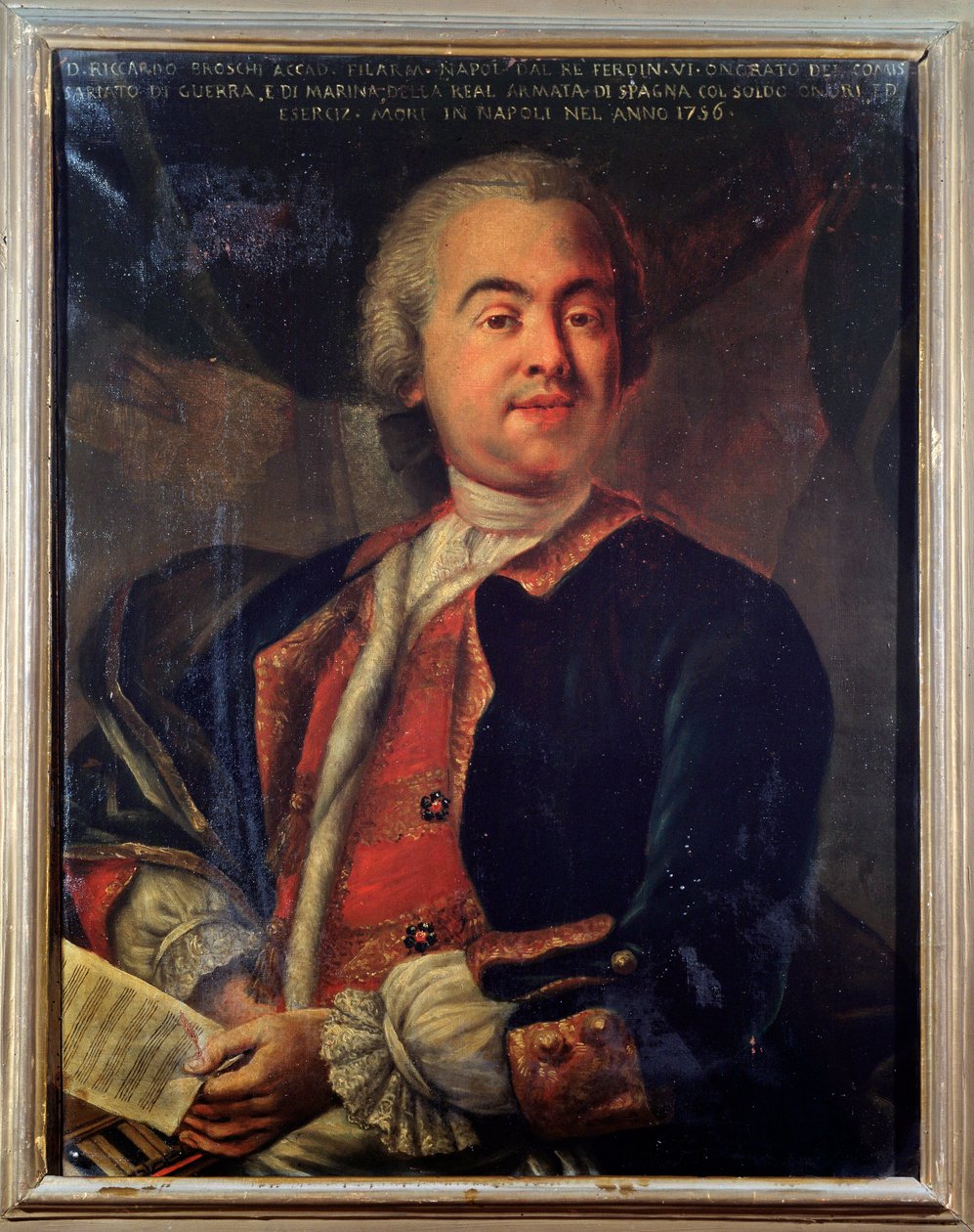 Italian säveltäjän Riccardo Broschin muotokuva (maalaus tekijältä Unknown artist