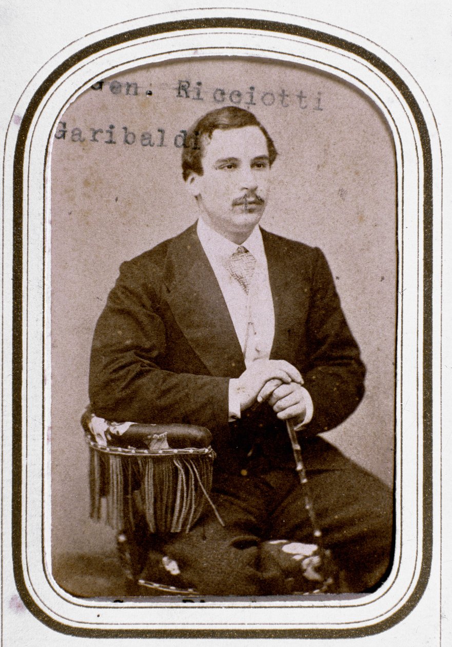 Muotokuva Ricciotti Garibaldista (1847-1924), italialaisen patriootin Giuseppe Garibaldin ja hänen ensimmäisen vaimonsa Anitan pojasta tekijältä Unknown artist