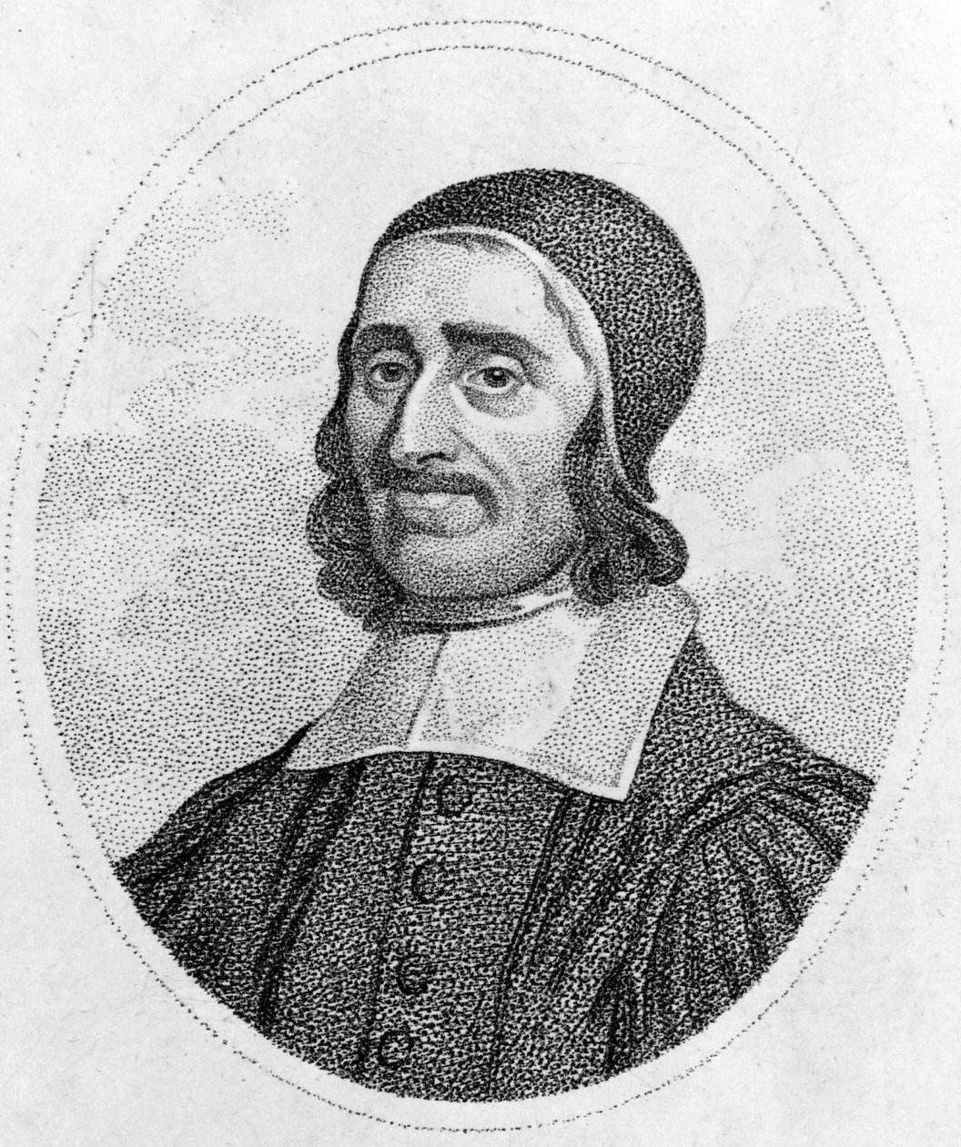 Richard Baxterin (1615-1691) muotokuva 1600-luvun puritaanista Kaiverrus 1800-luvun yksityisestä kokoelmasta. Pariisi tekijältä Unknown artist