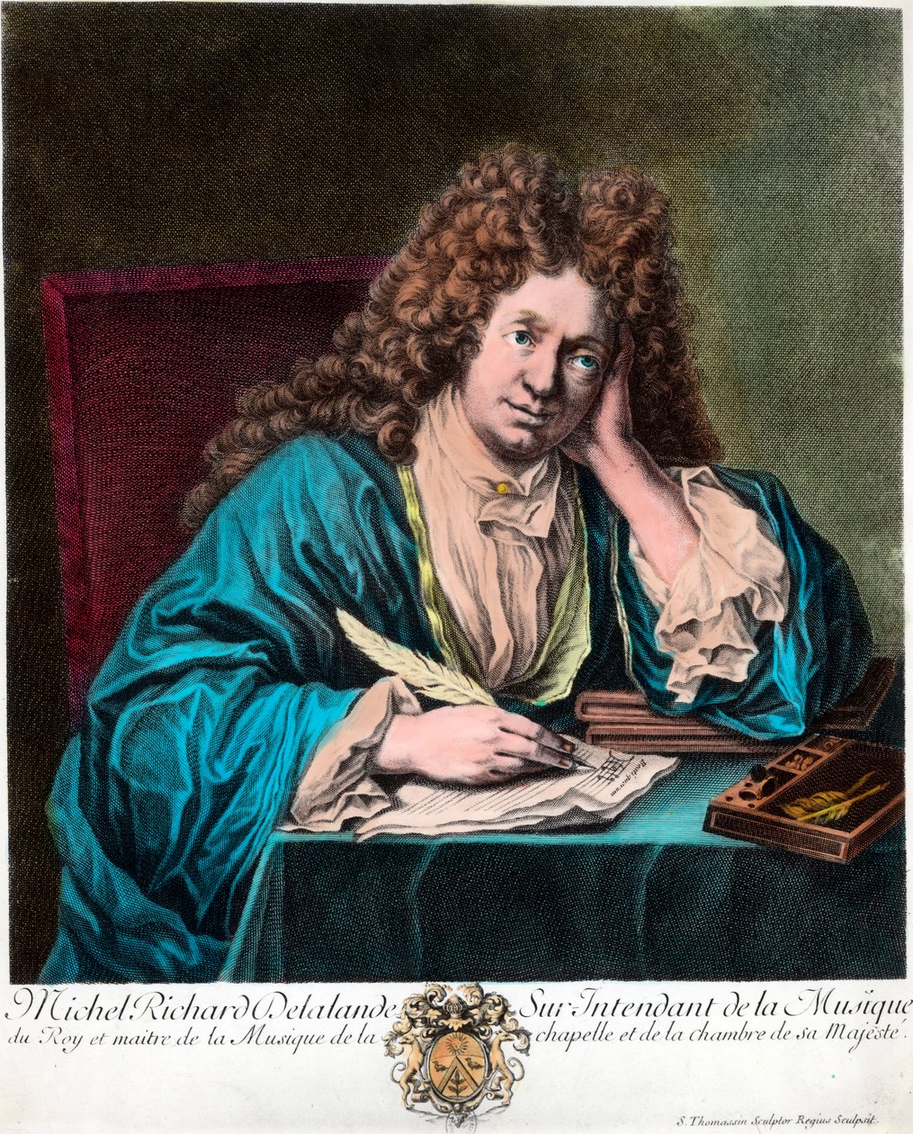 Kuninkaan musiikin johtajan Richard Delalanden muotokuva Pariisissa tekijältä Unknown artist