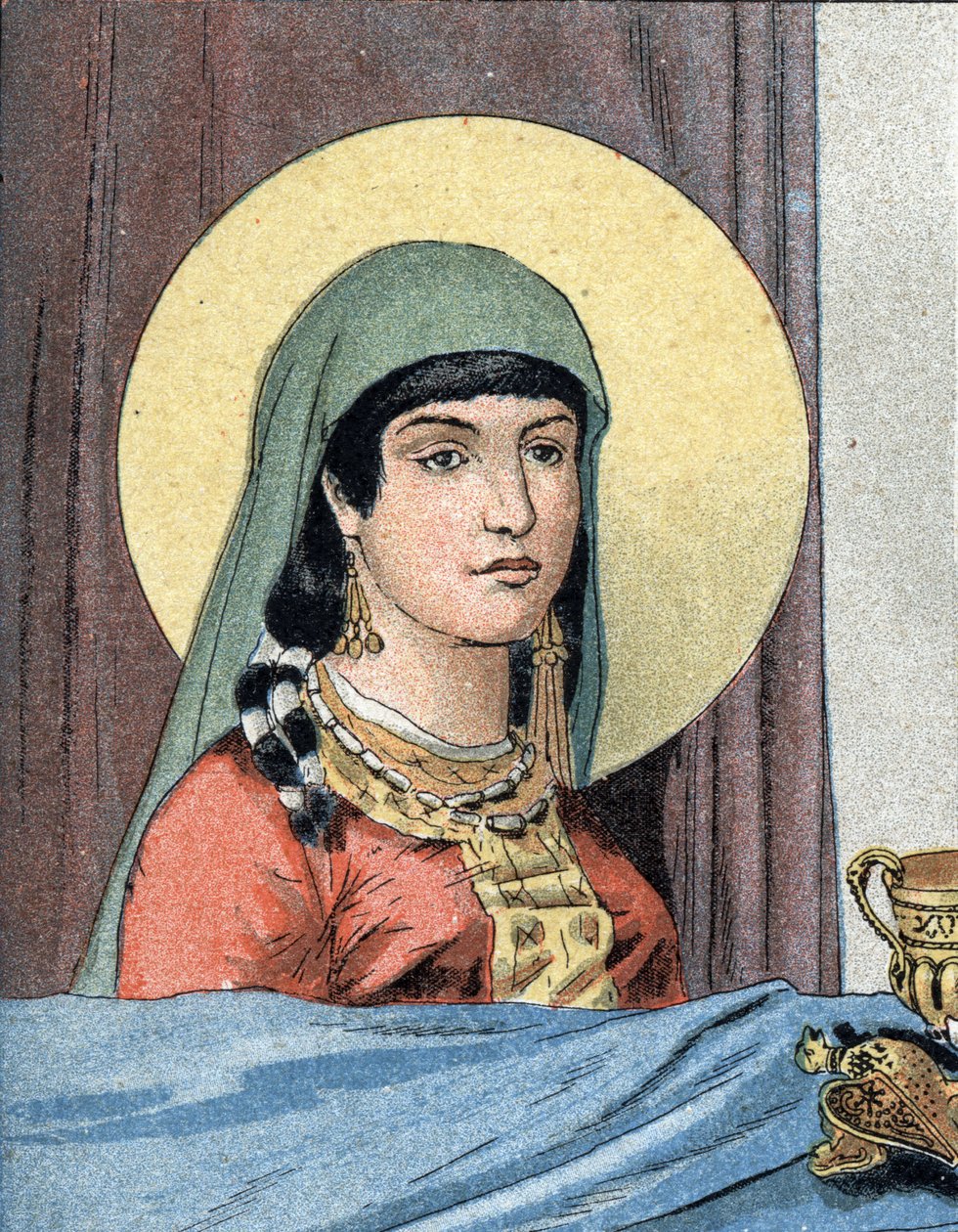 Fransinkuningatar Klotilde (v. 475-545), Klovis I:n vaimo, muotokuva. tekijältä Unknown artist