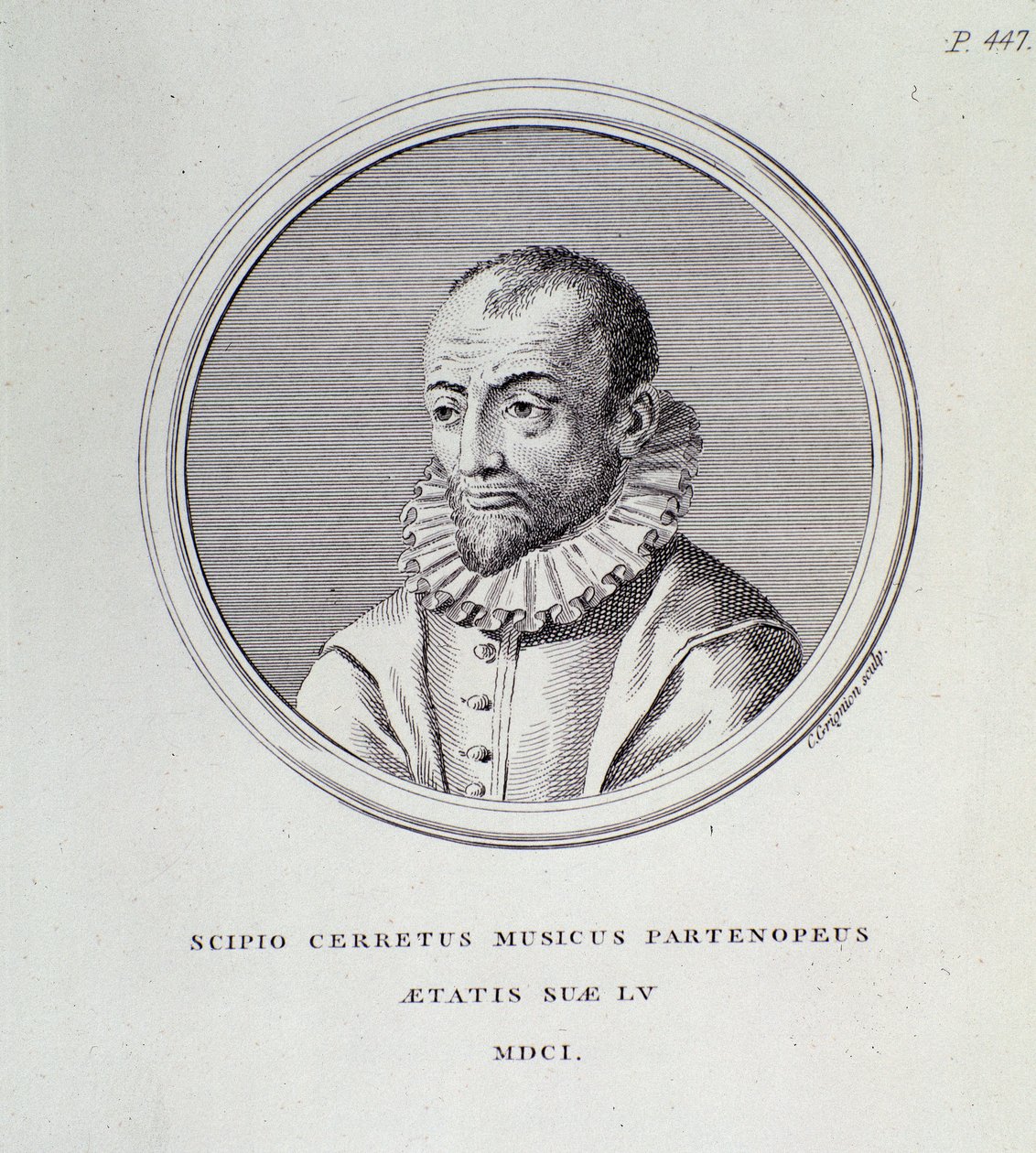 Scipione Cerreton muotokuva (kaiverrus) tekijältä Unknown artist