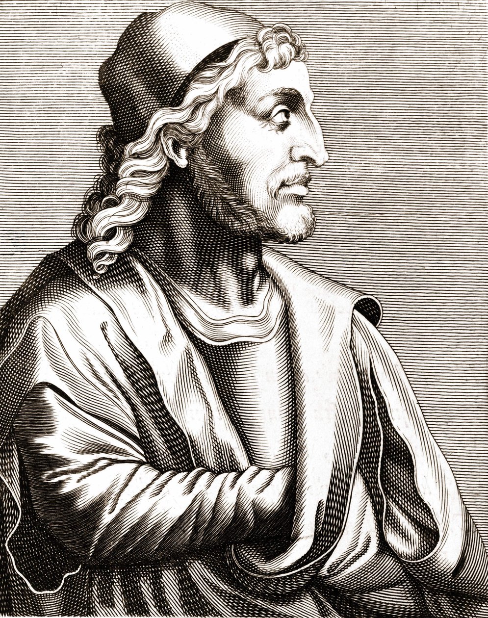 Simone Martinin (1283 - 1344) muotokuva. tekijältä Unknown artist