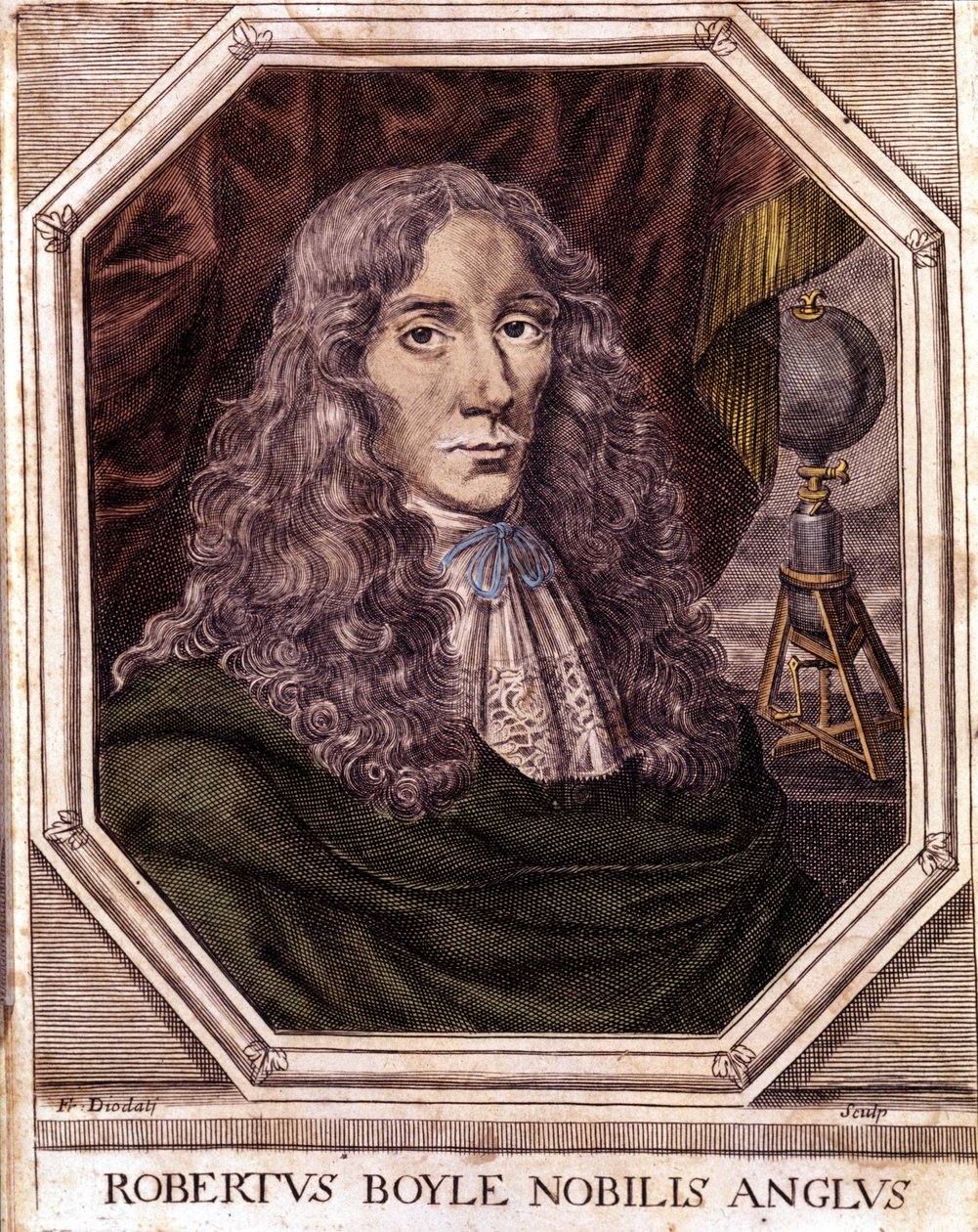 Muotokuva Sir Robert Boylesta (1627-1691), angloirlantilais-fyysikko ja kemisti. tekijältä Unknown artist