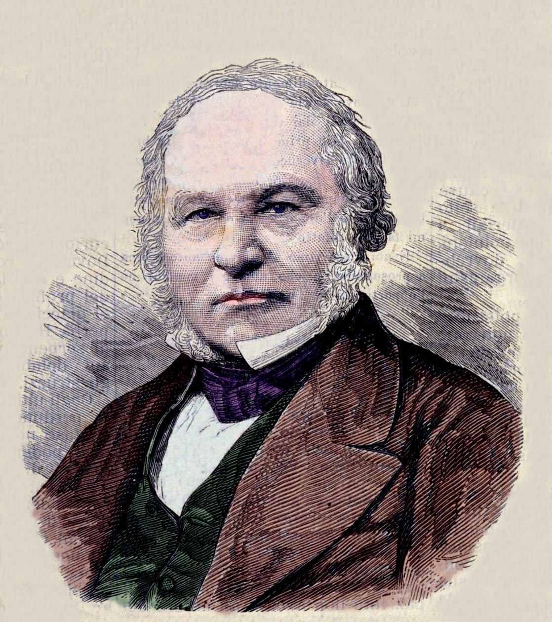 Postimerkin keksijän Sir Rowland Hillin (1795-1879) muotokuva. tekijältä Unknown artist