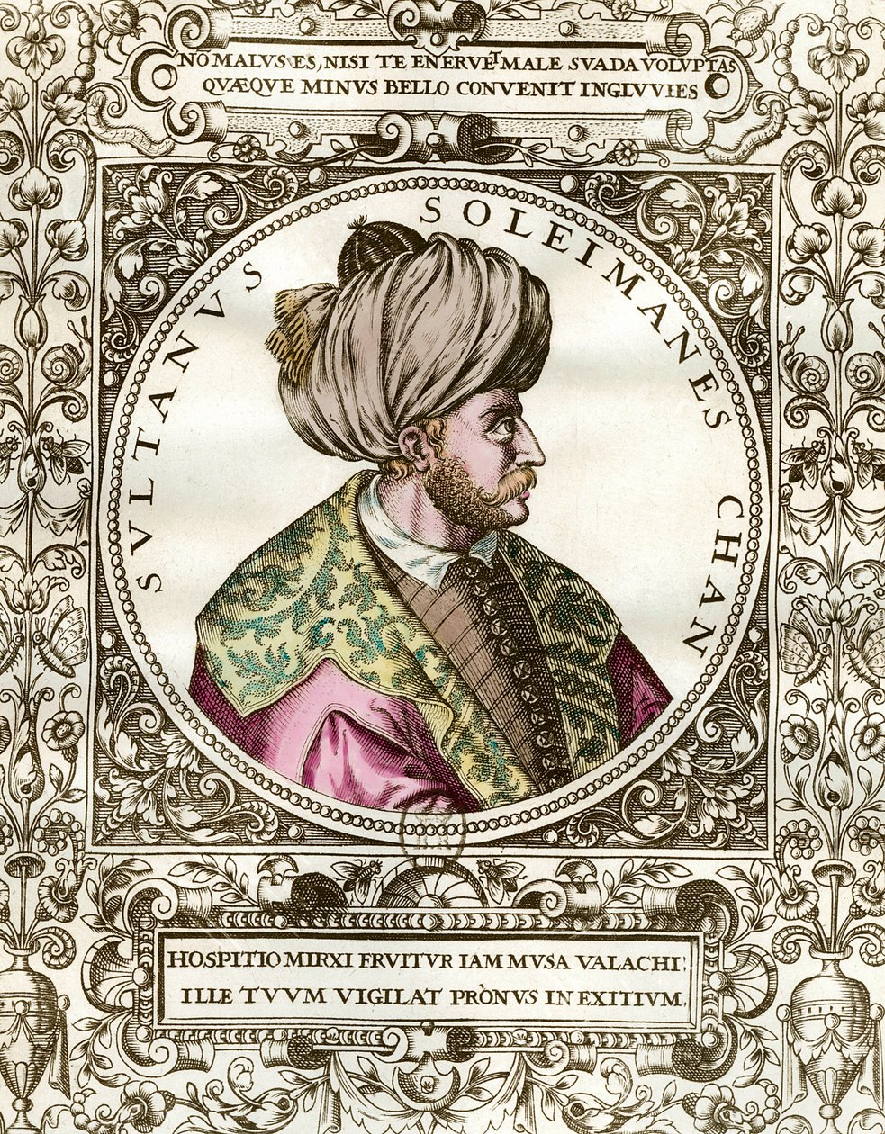 Muotokuva Soliman Suuresta (1494 - 1566) Sulttaani Ottomaaneista. Kaiverrus 1500-luvulta. Yksityinen kokoelma. tekijältä Unknown artist