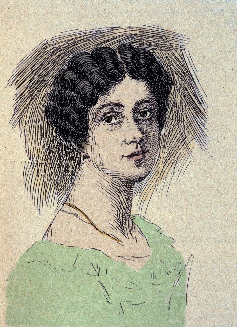 Theodore Ulrike Sophie von Levetzowin (1804-1899) muotokuva Johann Wolfgang von Goethen (1749-1832) viimeinen rakkaus (Paronitar Ulrike von Levetzowin muotokuva Goethen viimeinen rakastaja) Kaiverrus tekijältä Unknown artist