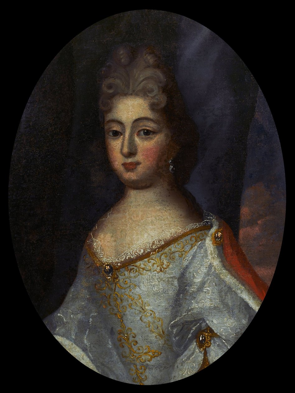 Muotokuva Theresa Kunegunda Sobieskasta (1676-1730) (Therese Cunégonde Sobieska) - Nimetön - 1600-luvun loppu. - Öljy kankaalle - 47x38 - Wilanow Palace Museum tekijältä Unknown artist