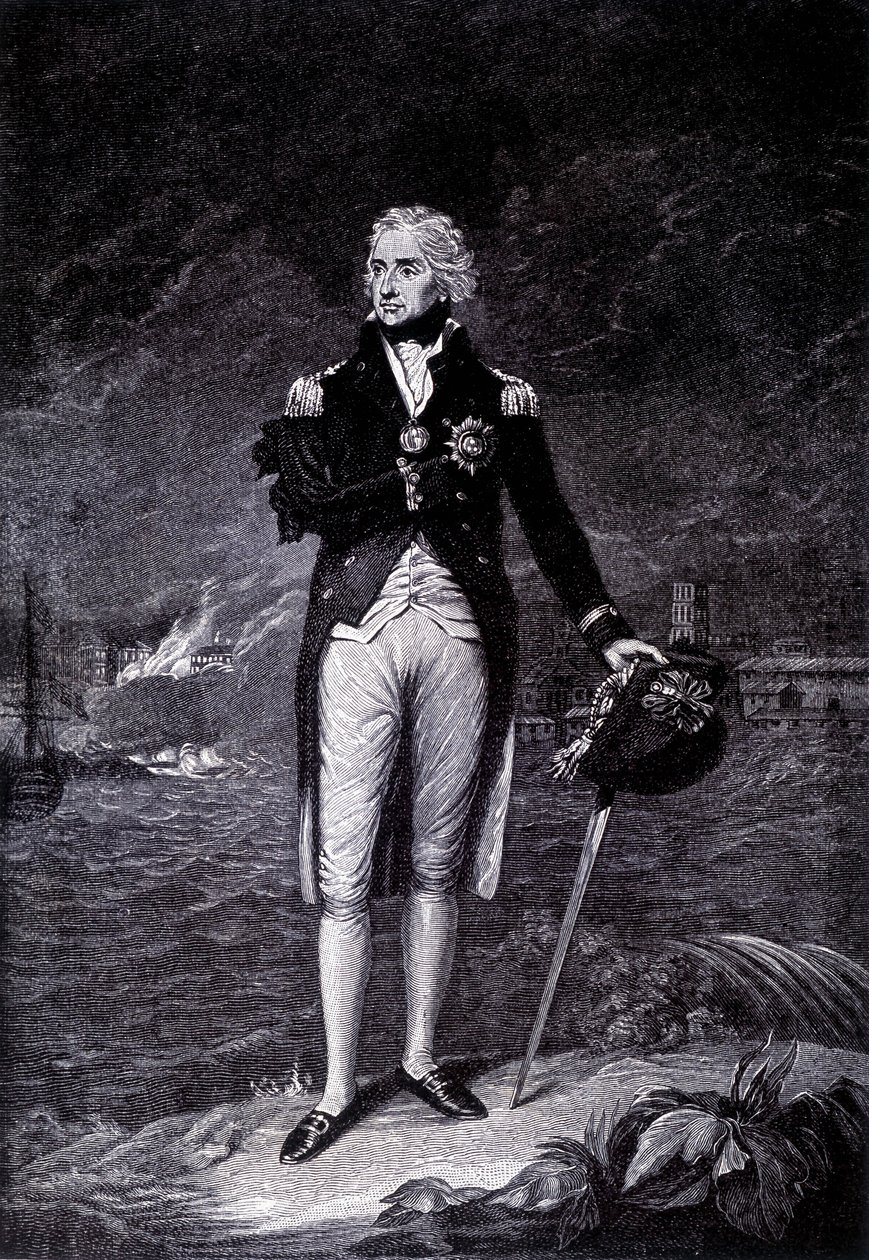 Varakreivi Horatio Nelsonin (1758 - 1805), brittiläisen amiraalin muotokuva. tekijältä Unknown artist