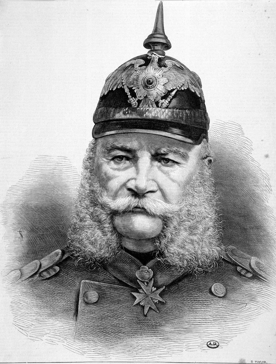Preussin kuninkaan ja Saksan keisarin (1797-1888) William Friederich Ludwig 1:n muotokuva. tekijältä Unknown artist