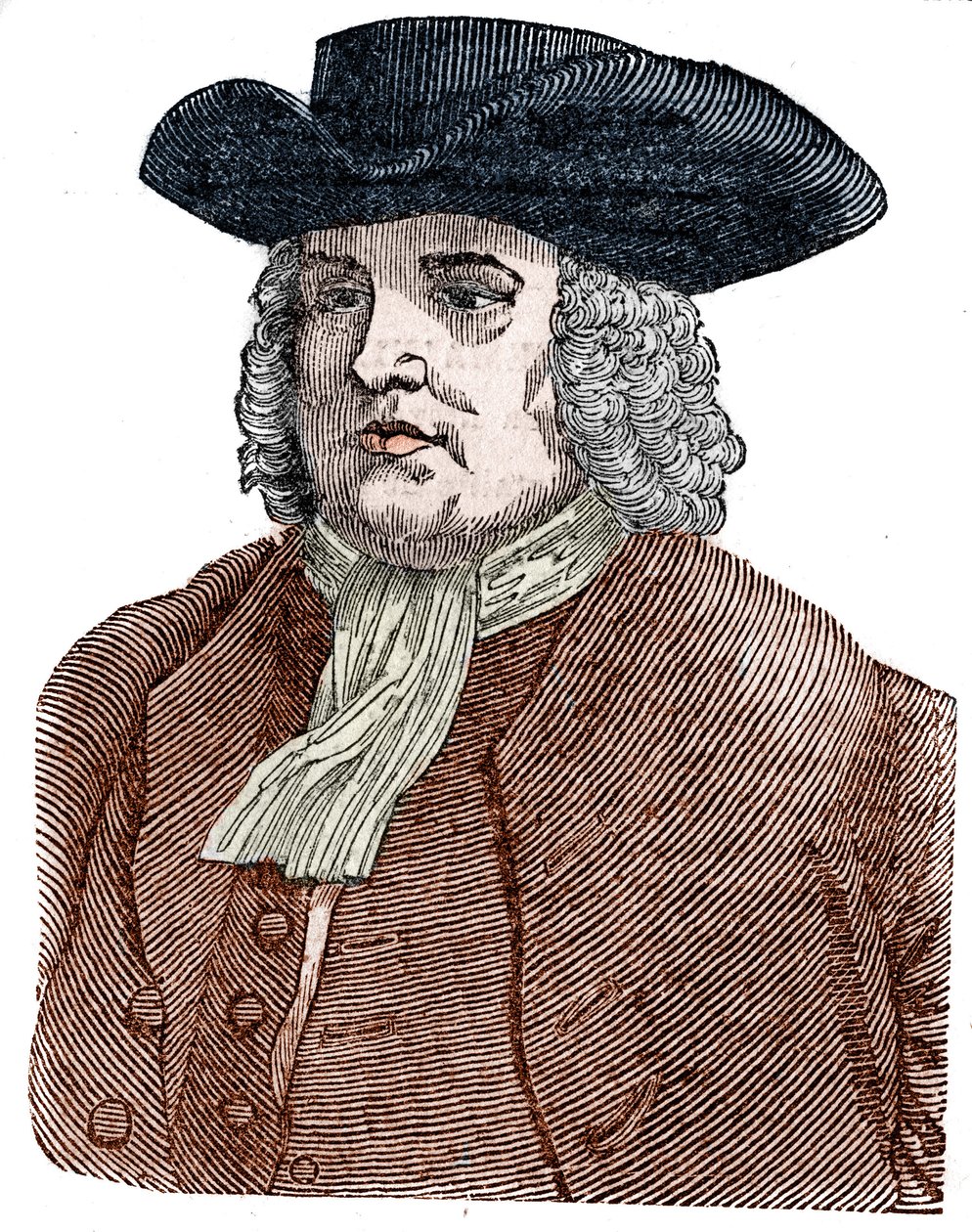 Pennsylvanian perustajan William Pennin (1644-1718) muotokuva. Englantilainen uskonnollinen uudistaja ja kolumnisti. tekijältä Unknown artist