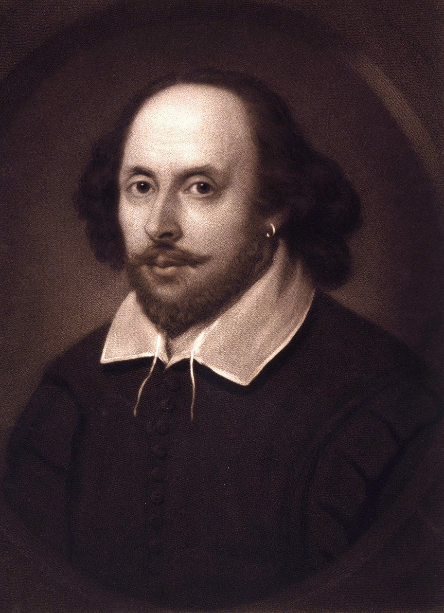 William Shakespearen (1564-1616) muotokuva. tekijältä Unknown artist