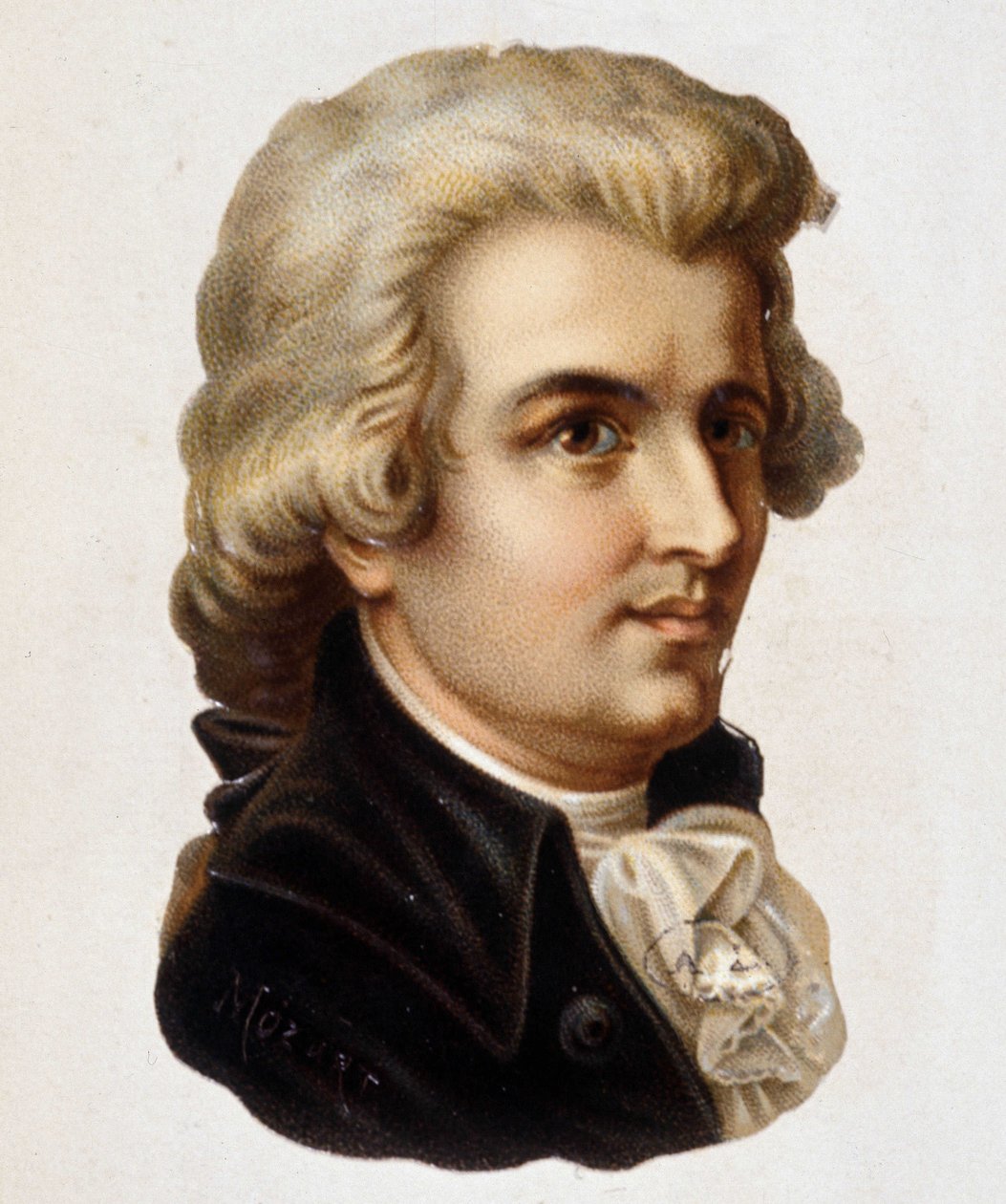 Wolfgang Amadeus Mozartin (1756-1791) muotokuva tekijältä Unknown artist