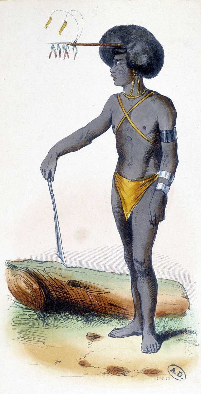 Papuan muotokuva, Uuden-Guinean kansa. tekijältä Unknown artist