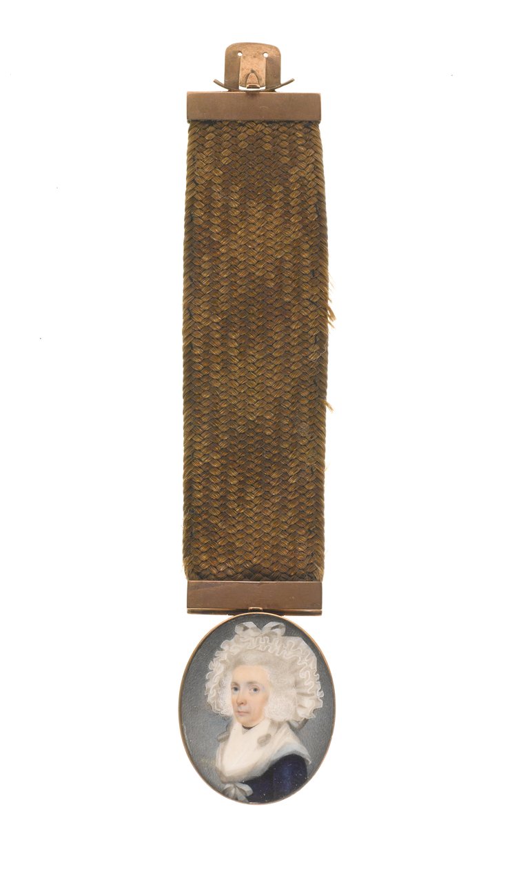 Naisen muotokuva, jonka uskotaan olevan William Eveleighin vaimo, Susannah Eveleigh tekijältä Unknown artist