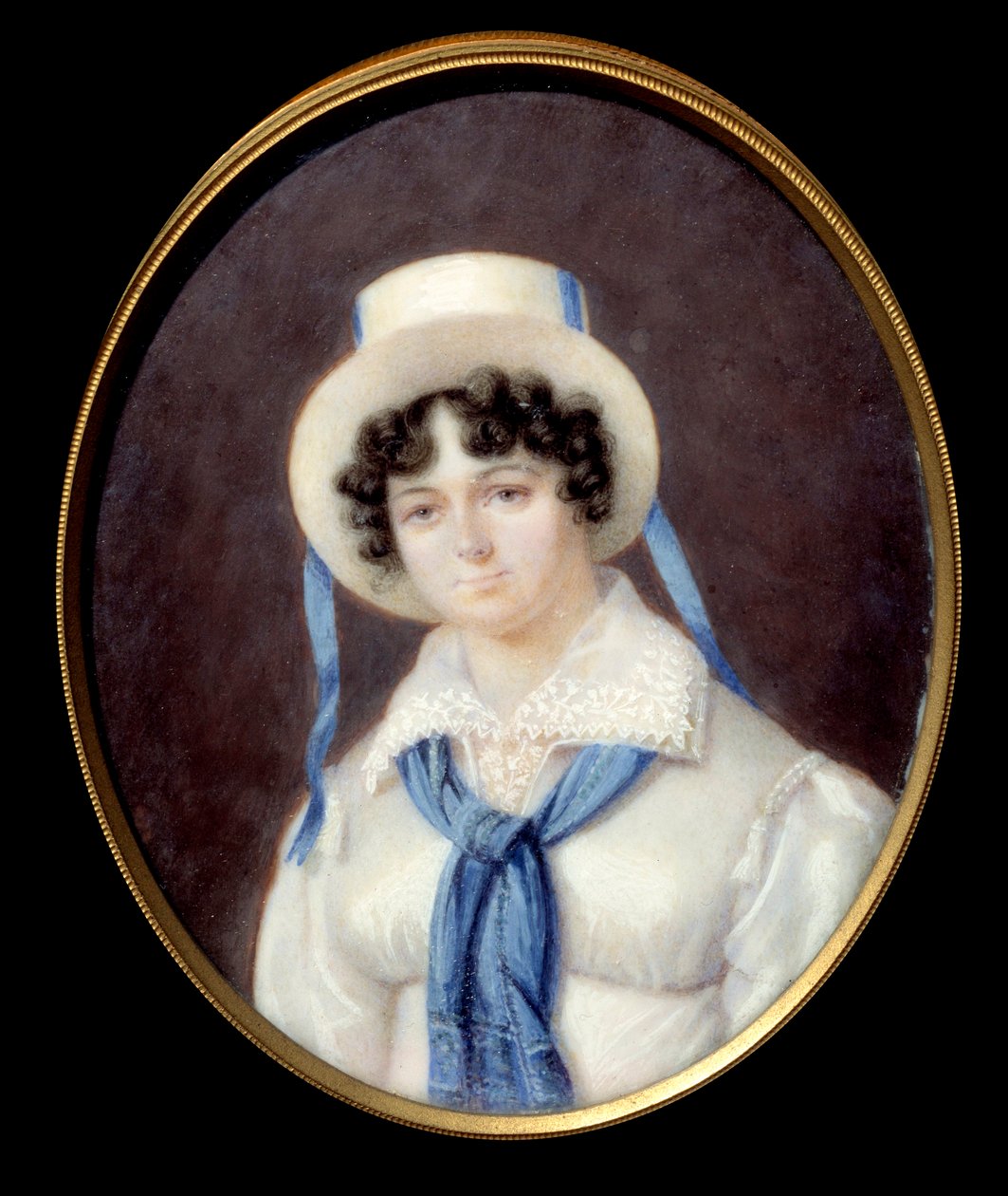 Muotokuva englantilaisesta seikkailusta Sophie Dawes, Feucheresin paronitar (1790-1840), metsästysasussa Anonyymi pastellimaalaus 1800-luvun Chantilly, Musee Conde tekijältä Unknown artist