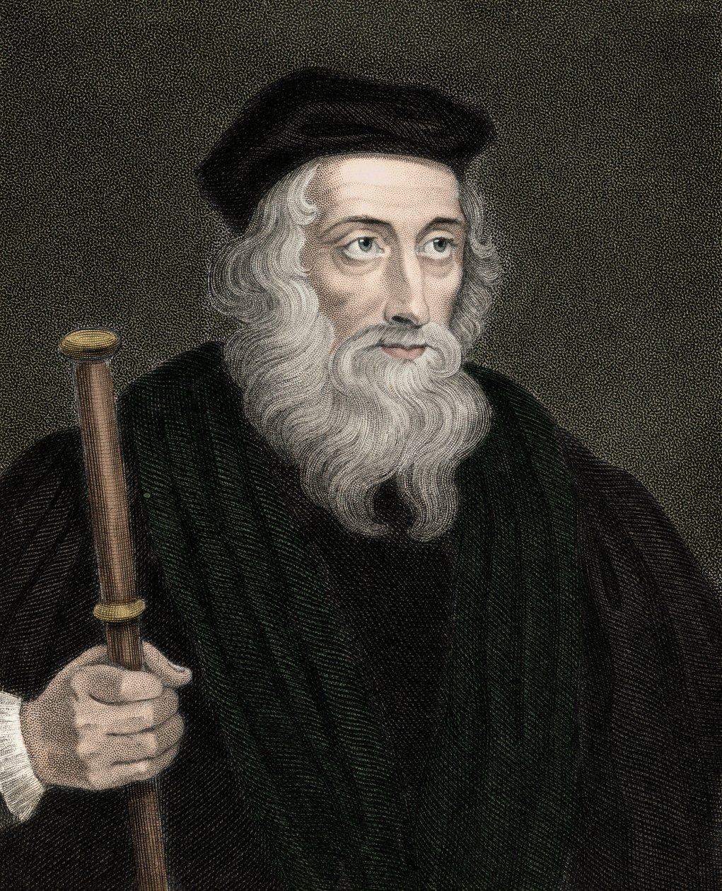 Englannin teologin ja uskonpuhdistajan John Wyclifin (tai Wycliff tai Wycliff) muotokuva tekijältä Unknown artist