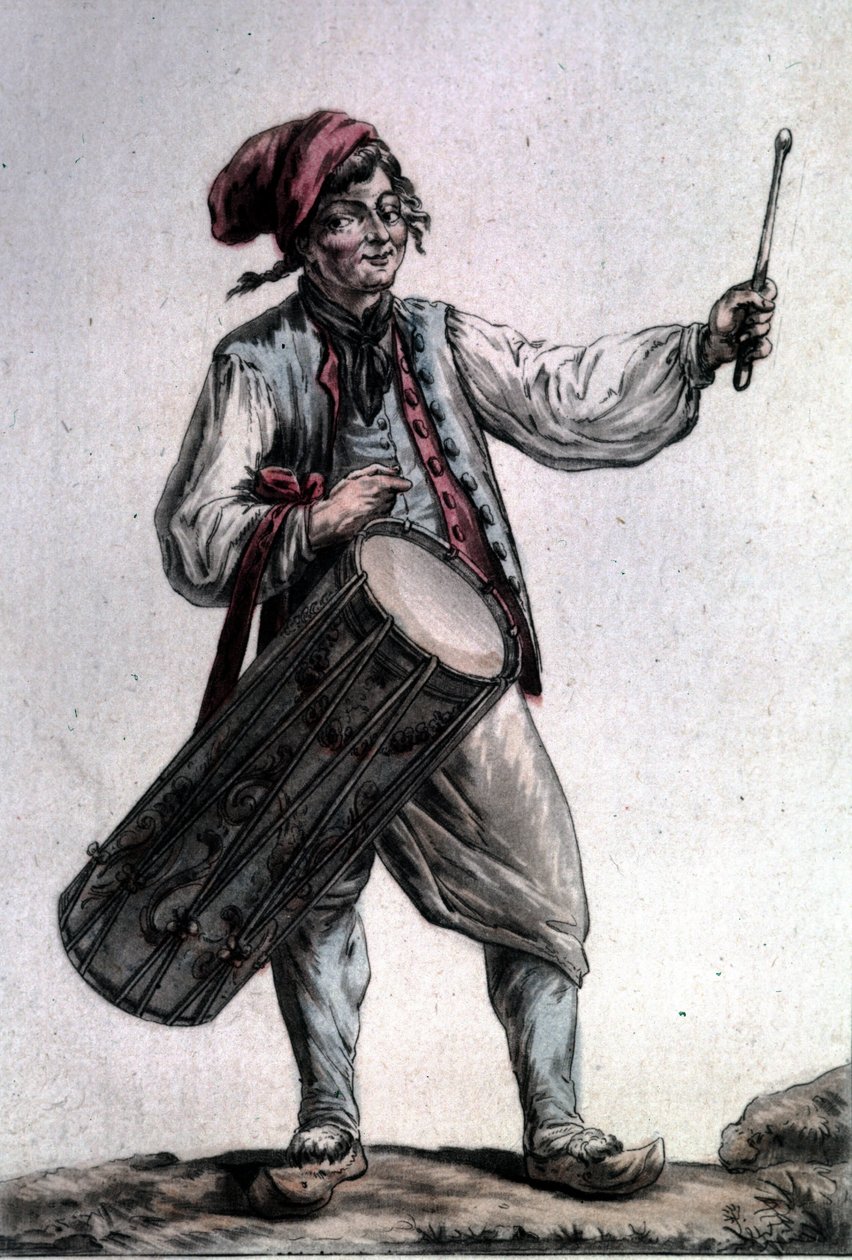 Muotokuva ranskalaisesta tenorista Antoine Trialista (1736 - 1795) Pêre la Joien roolissa André Modeste Grétryn (1741 - 1813) elokuvassa "Ledonkorjuukoneet", Pariisi 1787 tekijältä Unknown artist