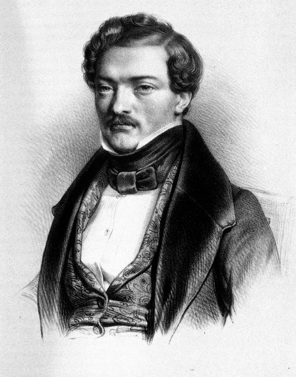 Ranskalaisen tenorin Gilbert-Louis Duprezin (1806 - 1896) muotokuva. tekijältä Unknown artist